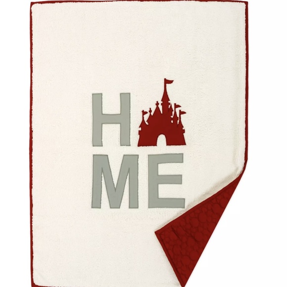 Disney Parks Home Collection Castle Reversible Fuzzy Throw Blanket 50x60 Holiday - Picture 3 of 4